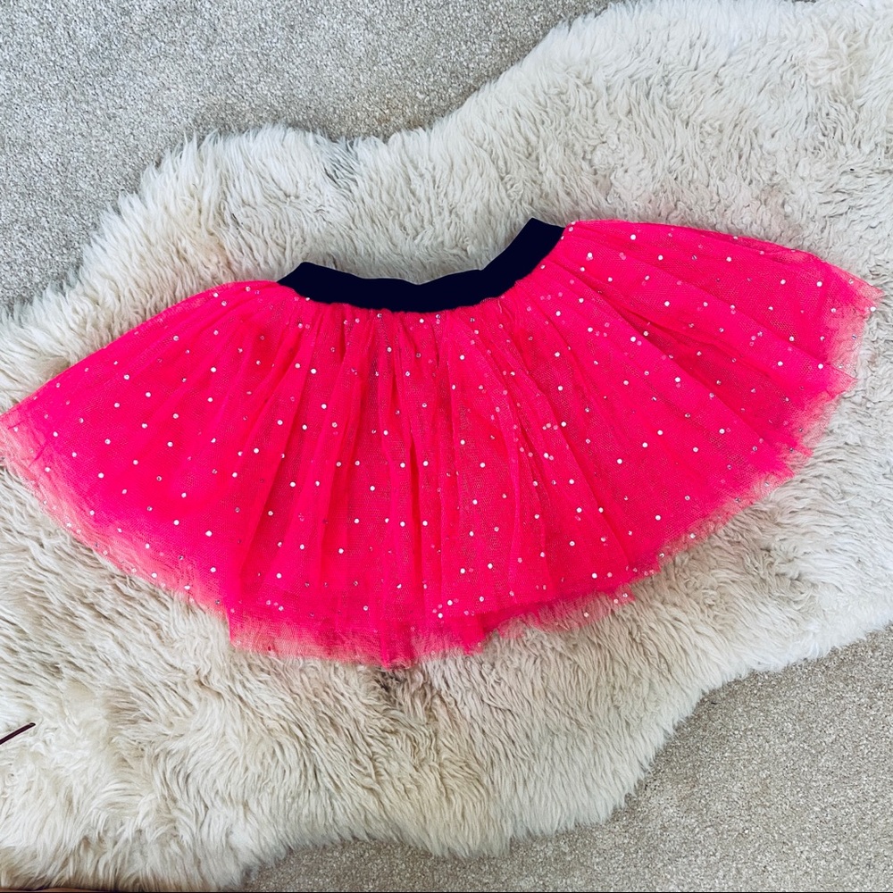 NEON PINK SPARKLE GEM COSTUME TUTU MINI SKIRT